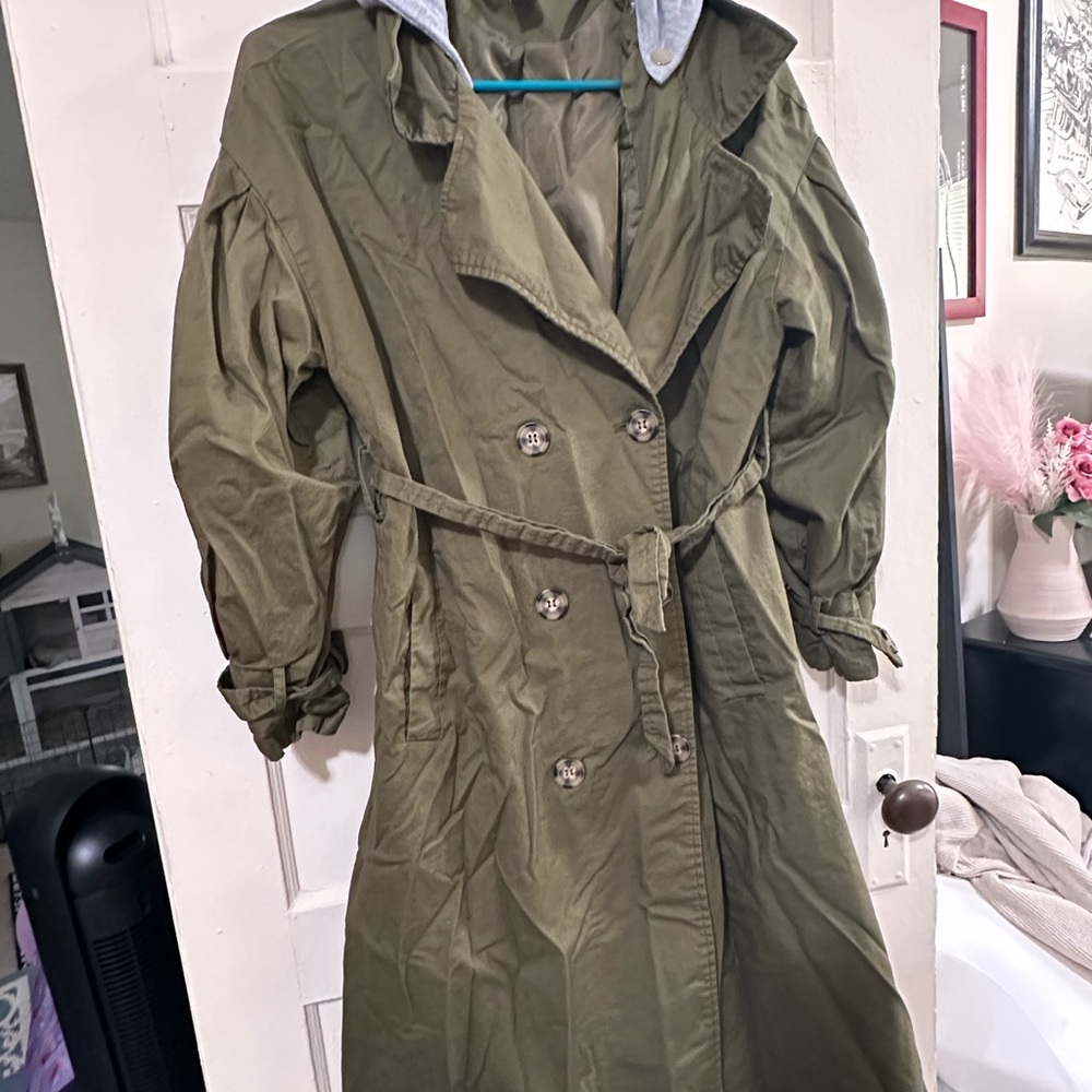 Olive Green Trench Coat